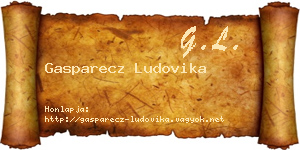 Gasparecz Ludovika névjegykártya